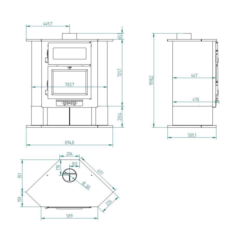 Medidas Estufa CH-5 Medidas Estufa CH-5