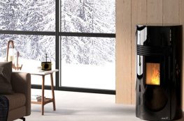 Estufa de pellet modelo Round Glass