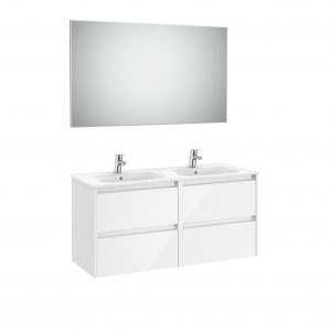 Mueble de baño Tenet con cuatro cajones color blanco brillante